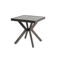 BEISTELLTISCH 45/45/47 cm dunkelgrau aus Aluminium für Außenbereich - Dunkelgrau, Metall (45/45/47cm) - OKWISH