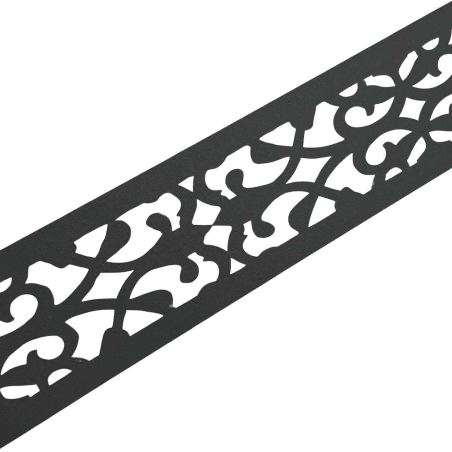 SICHTSCHUTZSTREIFEN PREMIUM Dekor Orient Zaunstreifen Lasermuster Anthrazit 2,55m - Anthrazit, Kunststoff (255/19cm) - ZAUN|ZU