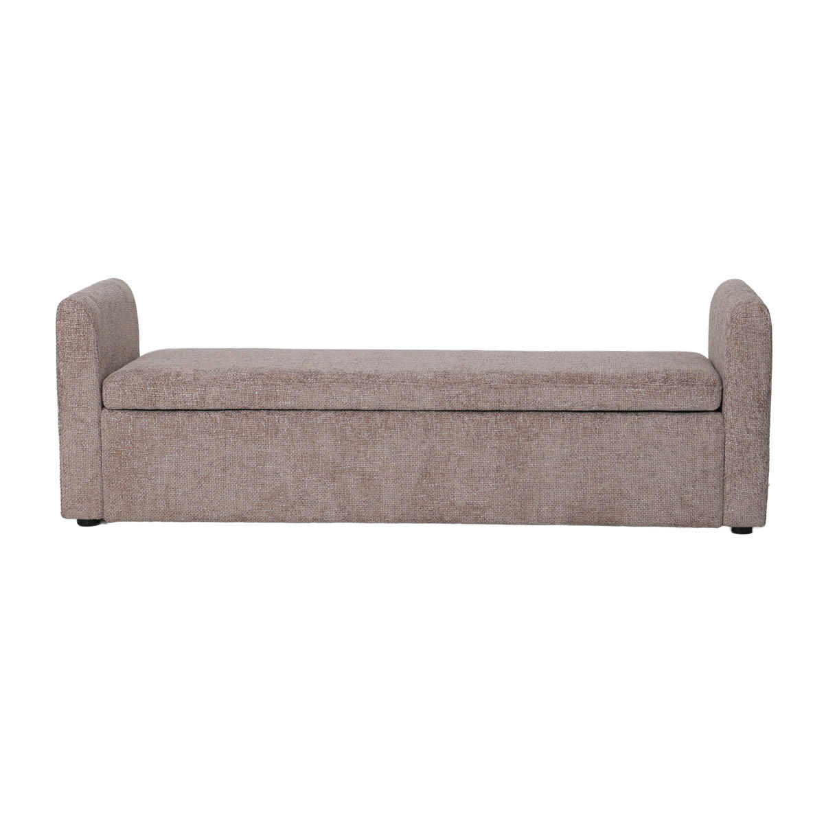AUFBEWAHRUNGSBANK taupe Stoff 151x45x50 cm - Calvin - Taupe, Textil (151/50/45cm) - Giga Meubel