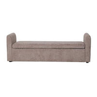 AUFBEWAHRUNGSBANK taupe Stoff 151x45x50 cm - Calvin - Taupe, Textil (151/50/45cm) - Giga Meubel