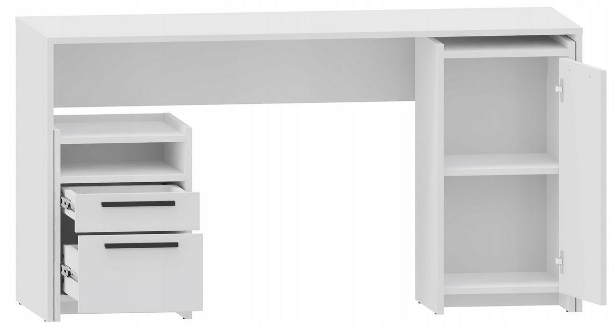 NACHTTISCH ALTIVO 1SW1SNO Weiß 36/35,6/29,6 cm - Weiß, Holzwerkstoff (36/29.6/35.6cm) - Matkam Möbel