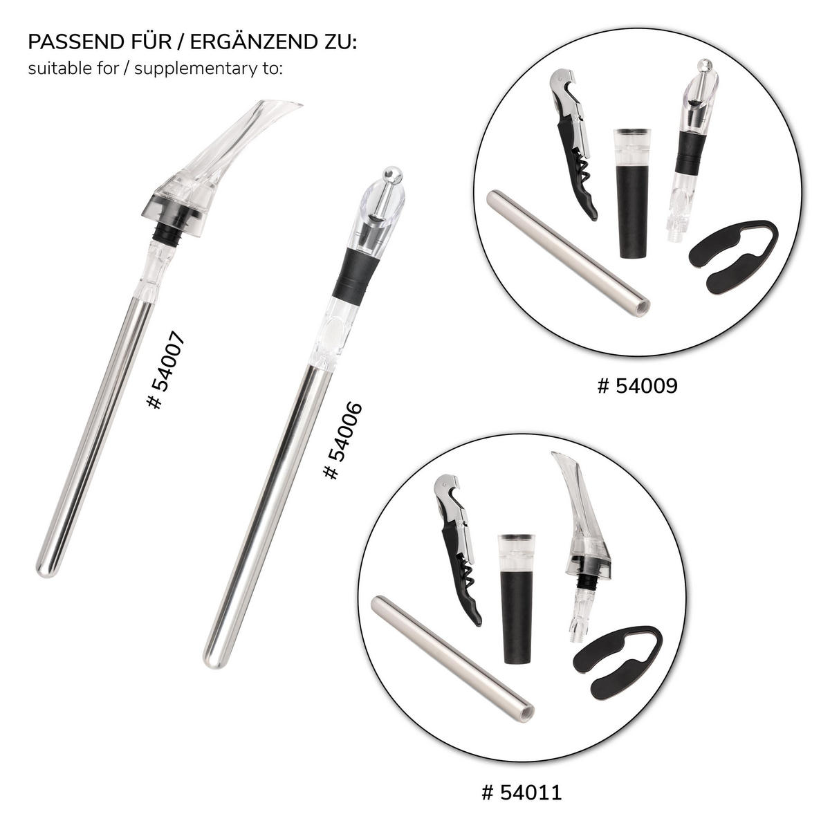 EDELSTAHL-KÜHLSTÄBE 2er-Set, silber - Edelstahlfarben, Metall (1.6/1.5cm) - bremermann