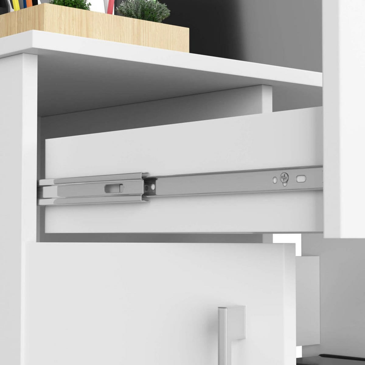 SCHREIBTISCH Weiß 74/90/50 - Weiß, Holzwerkstoff (50/90/74cm) - RAUMHIRSCH FURNITURE