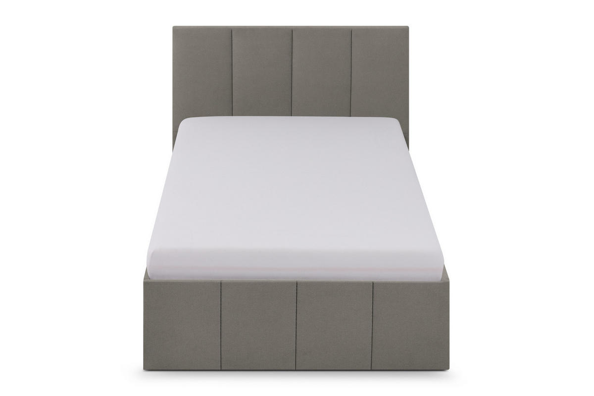 POLSTERBETT Dalas Granitgrau 100 x 200 x 40 cm Bettkasten Mit hochwertiger Matratze H3 (bis 120 kg) und Lattenrost - Grau, Holz (100/200cm) - Halmon Schlafkomfort Betten 