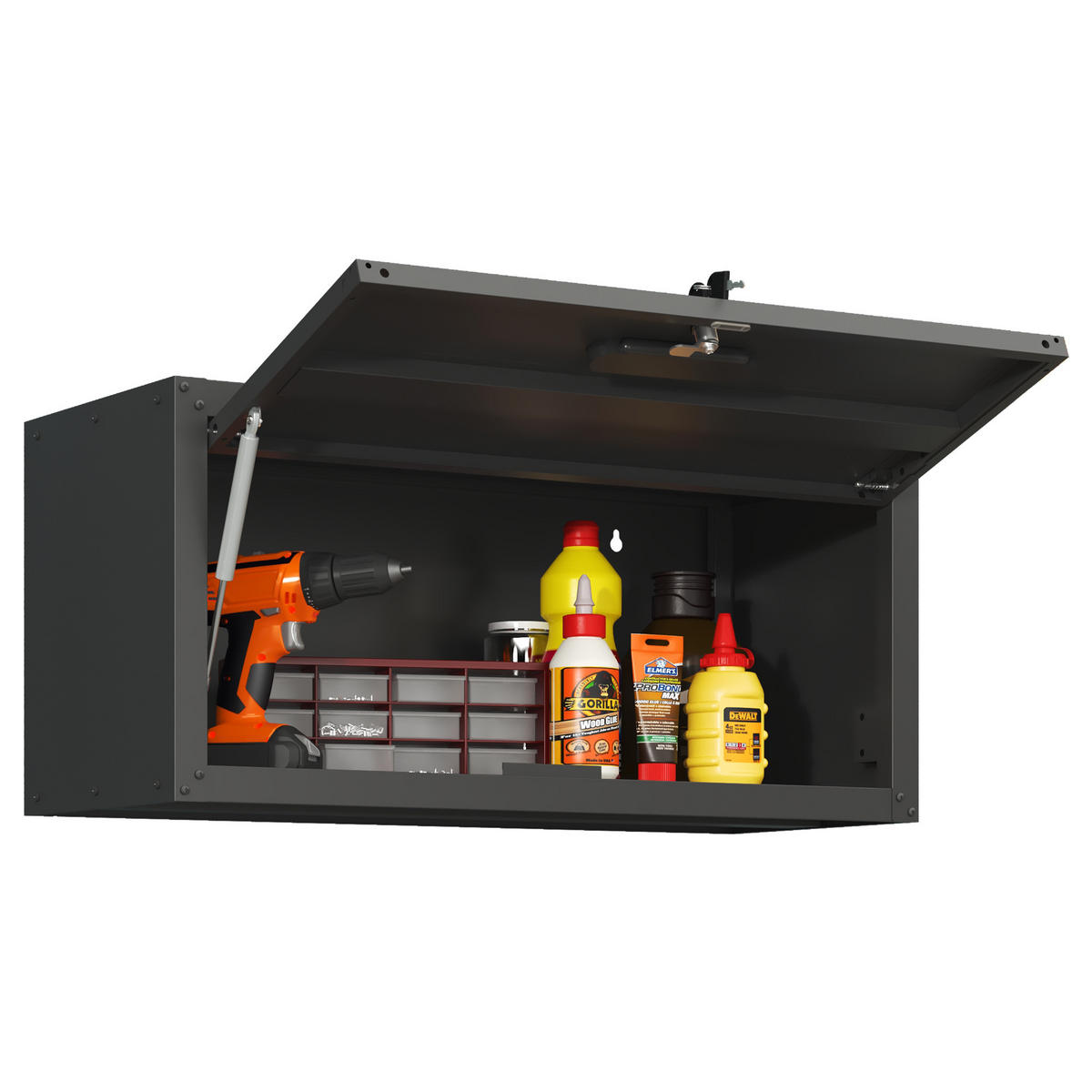 KOMBINATIONSKOFFER – Höhe 34,5 cm × Breite 75 cm × Tiefe 30 cm - Schwarz, Metall (30/34.5/75cm) - DCA