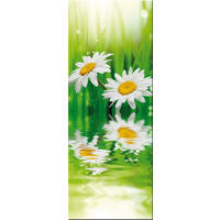 GLASBILD 30x80 cm Blumen - Gelb, Glas (30/80cm) - artissimo