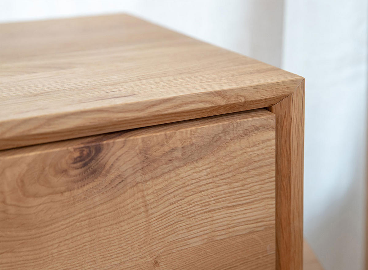 2ER-SET NACHTKONSOLE Adria Wildeiche Natur 50 / 35 / 35cm - Eichefarben, Holz (50/35/35cm) - Feldmann-Wohnen