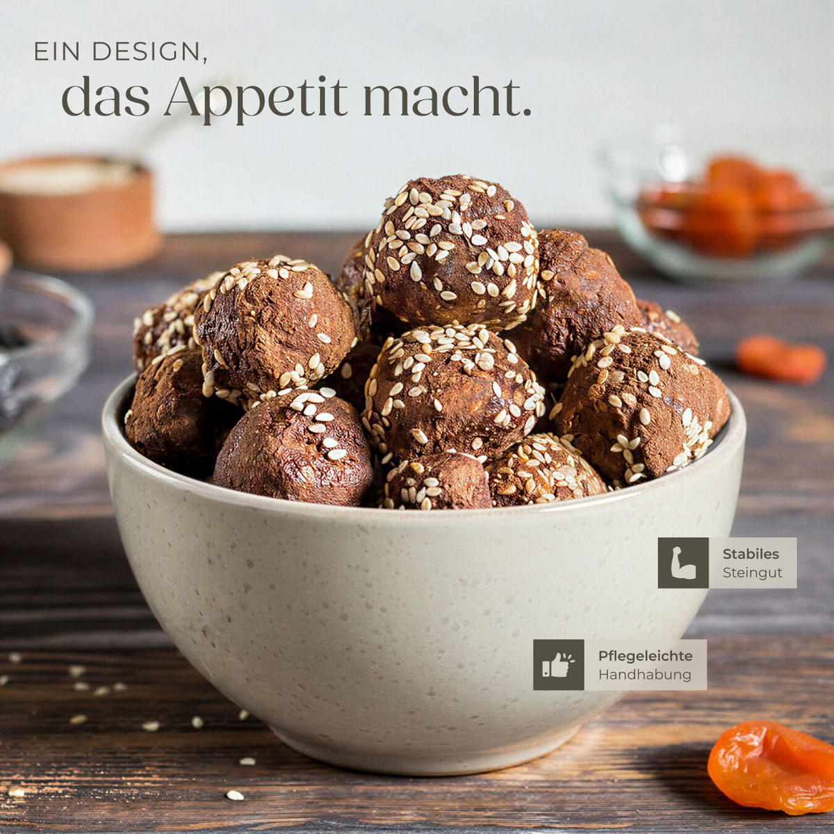 KOMBISERVICE Mare, ineinander stapelbar, rosa - Rosa, Keramik (26.5/2.5/26.5cm) - tectake