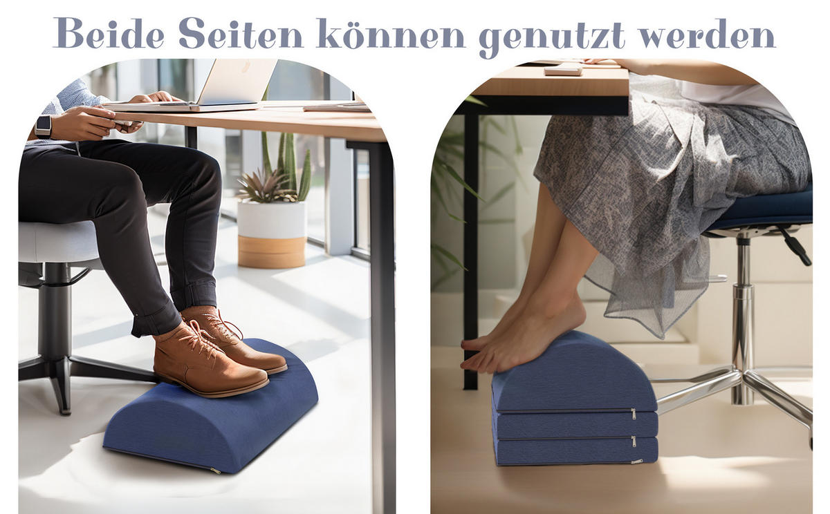 FUSSHOCKER Höhenverstellbar wasserdicht - Dunkelblau, Textil (20/30/45cm) - Vercart