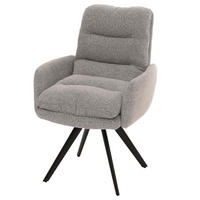 ESSZIMMERSTUHL BOUCLé Hellgrau - Hellgrau, Textil (62/92/68cm) - MCW