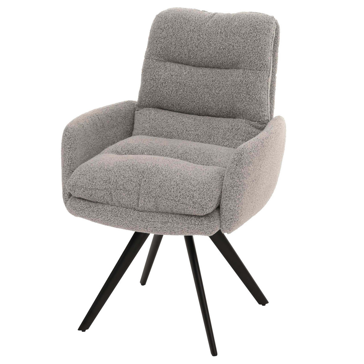 ESSZIMMERSTUHL BOUCLé Hellgrau - Hellgrau, Textil (62/92/68cm) - MCW