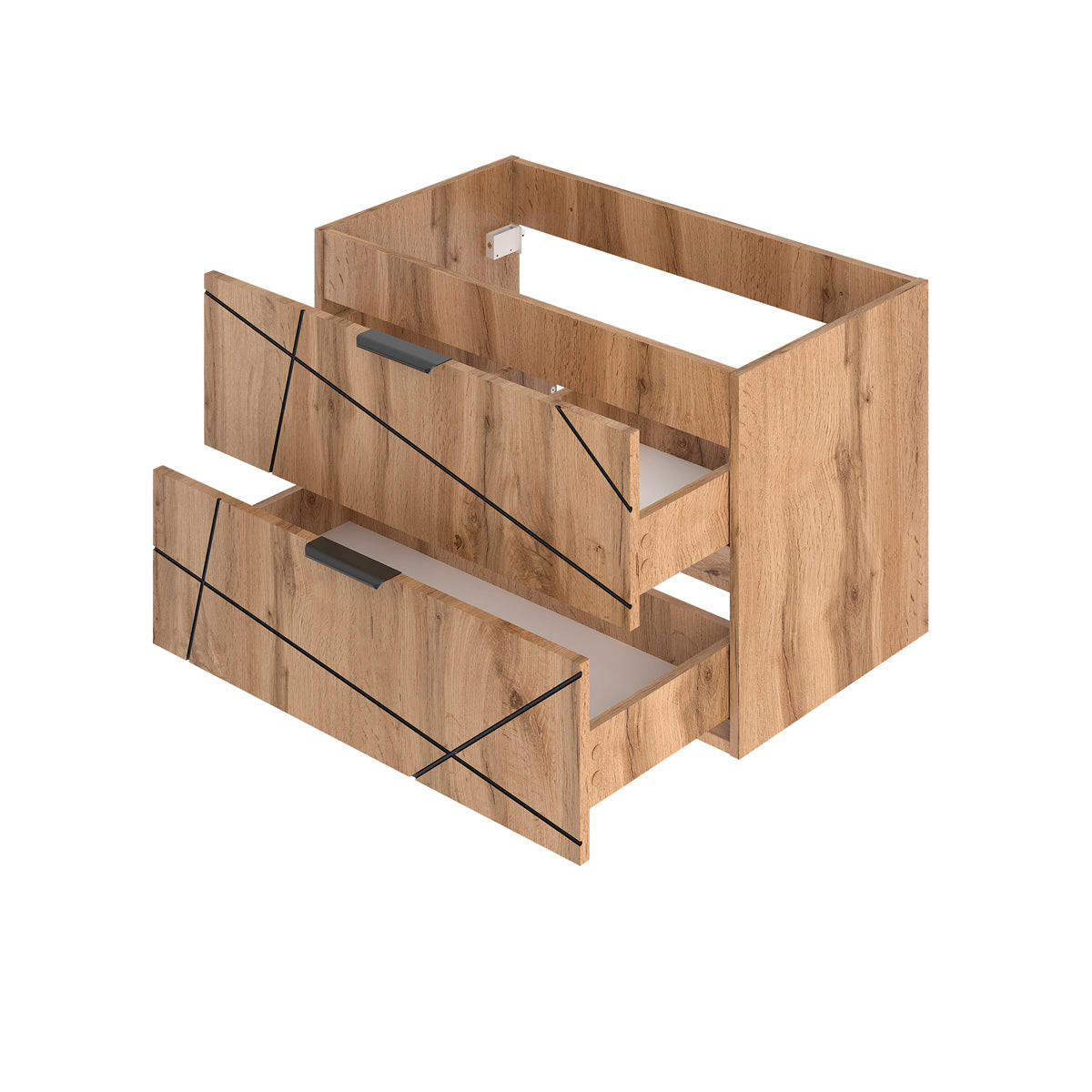 WASCHTISCH 80cm Teren Holz - Braun, Holzwerkstoff (80/50/45.8cm) - Petits-meubles