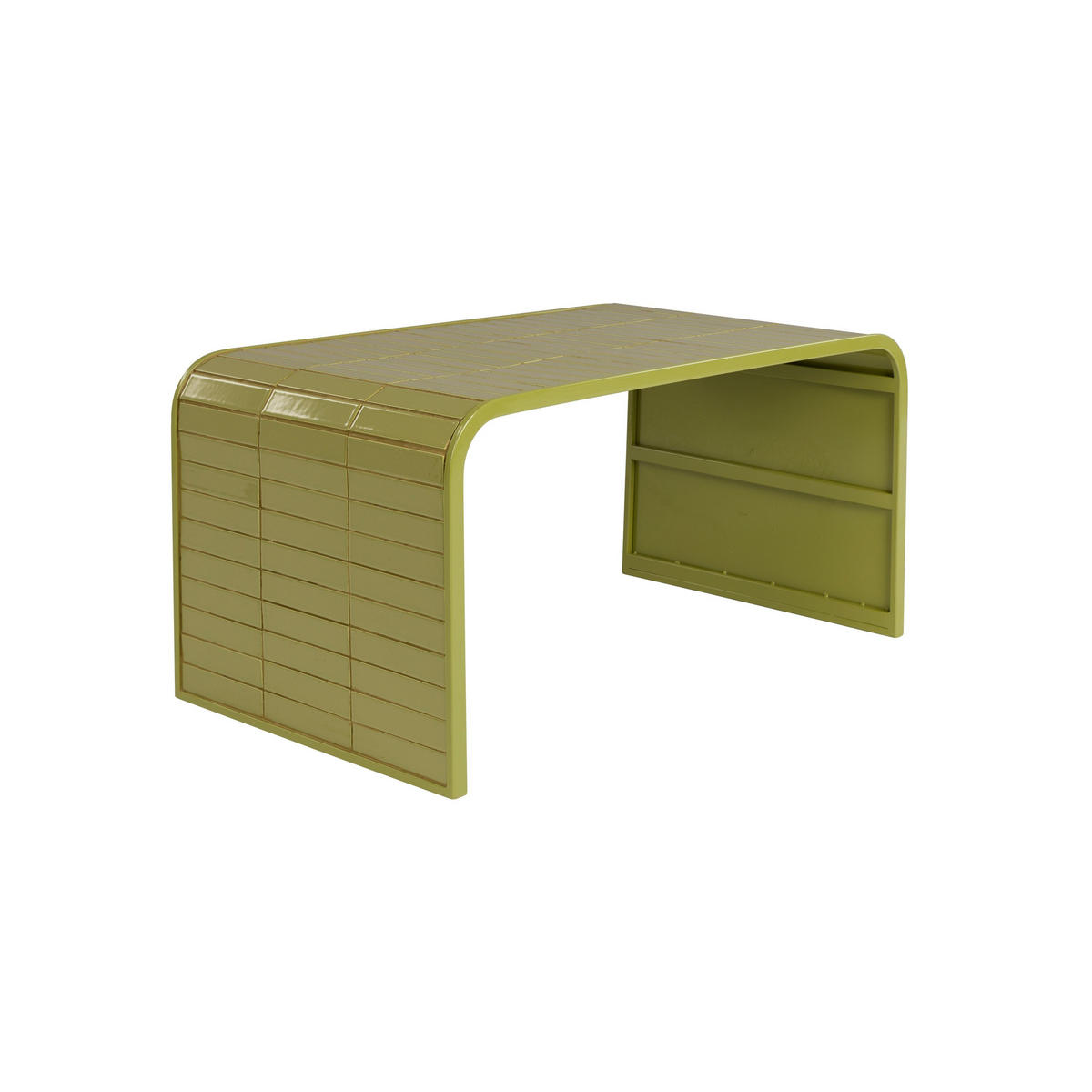 COUCHTISCH Tiles Grün - Grün, Metall (80/47/40cm) - Zuiver