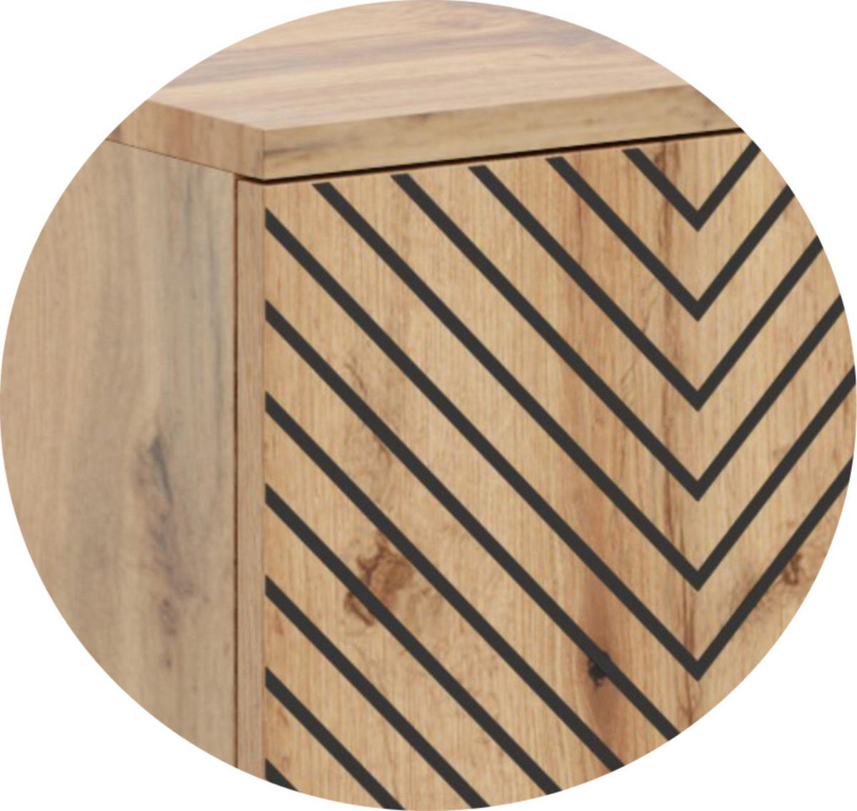 LOWBOARD Focus - Eichefarben, Holzwerkstoff (40/49/135cm) - RAUMHIRSCH FURNITURE