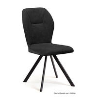 ESSZIMMERSTUHL drehbar (6er-Set) Diana 51x92x60 Schwarz/Anthrazit - Anthrazit/Schwarz, Kunststoff (60/92/51cm) - 58aufmkessel