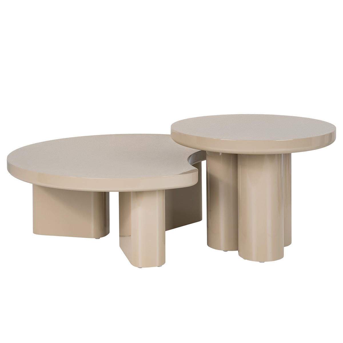 COUCHTISCH - Creme, Holzwerkstoff (90/90/34cm) - home24