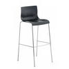 BARHOCKER Kunststoff Schwarz - Chromfarben/Schwarz, Kunststoff/Metall (43/100/48cm) - CLP