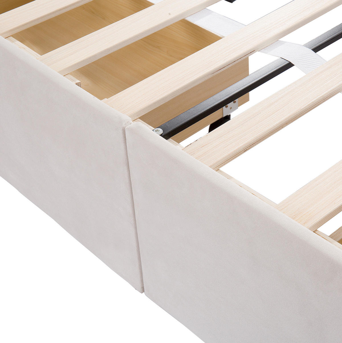 POLSTERBETT mit 4 Schubladen Beige - Beige, Holz (140/200cm) - Meubliv