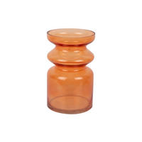 VASE Gusto Orange 15.5/15.5/25 cm - Orange, Glas (25cm) - Present Time