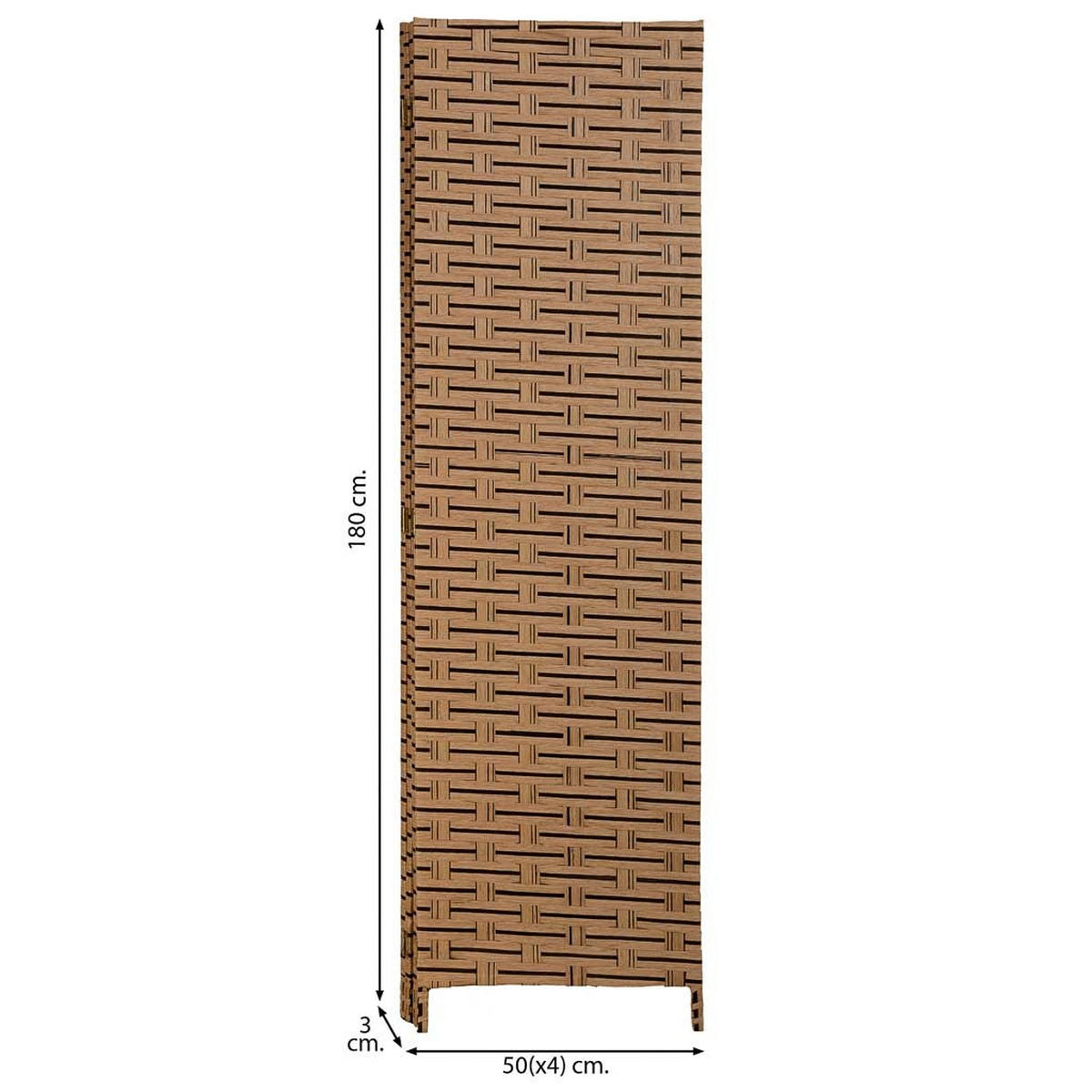 PARAVENT aus geflochtenem Papier mit 4 PANEELE, 3x180cm - Sandfarben, Papier (200/180/3cm) - Wanderlust