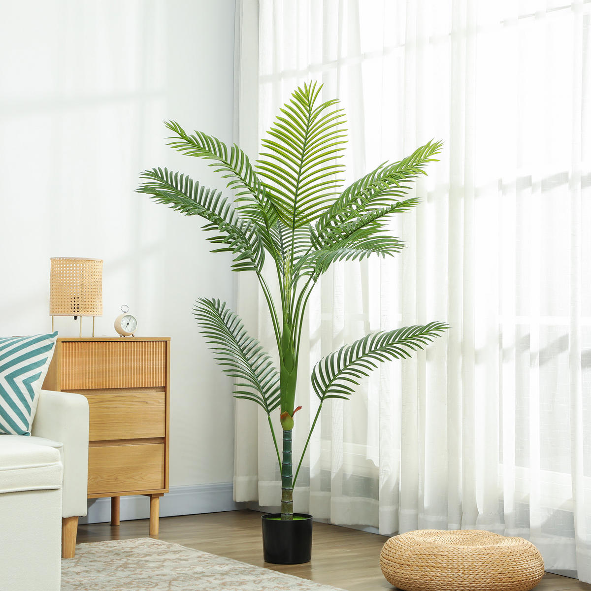 KUNSTPFLANZE DE-16627 150 cm, Areca-Design Grün - Grün, Kunststoff (150cm) - ComfortXL