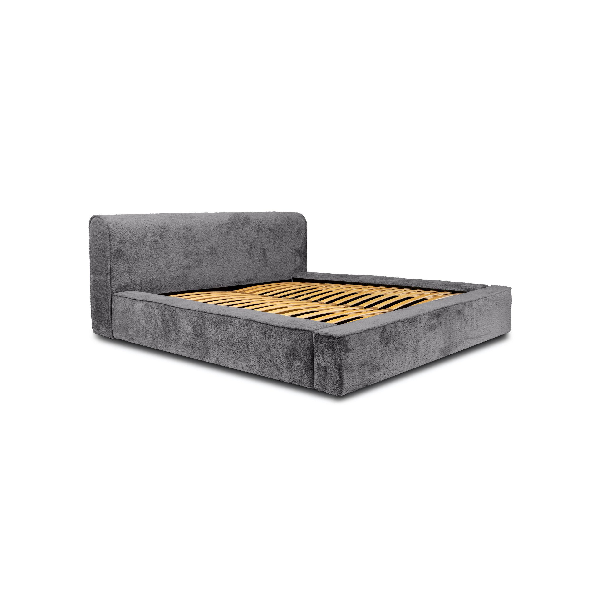 POLSTERBETT aus Polstermaterial Pedrosa 160x200 cm, Grau - Grau, Textil (160/200cm) - Fedve