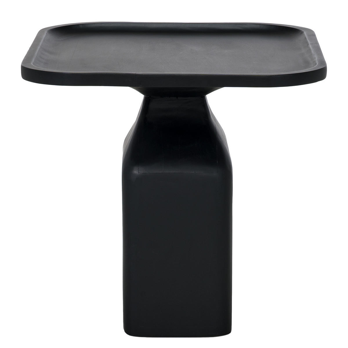 MASSIVER BEISTELLTISCH - Mango Schwarz - Schwarz, Holz (48/56/45cm) - home24