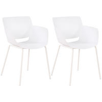 STUHL 2 Kunststoff Weiß - Weiß, Kunststoff/Metall (58/80/54cm) - CLP