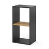 BÜCHERREGAL Tomy Anthrazit/Goldkraft Eiche 40 x 74 cm mit 2 offenen Fächern - Honigeiche/Anthrazit, Holzwerkstoff (40/74/30cm) - Vicco