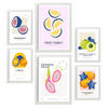 POSTER Set Mit 6 Seltene Früchte Größe A3 & A4 Weißer Rahmen - Weiß, Papier (29.7/1cm) - Nacnic
