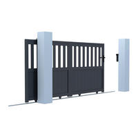 SCHIEBETOR - 327cm x 4.5cm - Aluminium - anthrazitgrau - TARNOS II - Anthrazit, Metall (327/140cm) - Vente-Unique