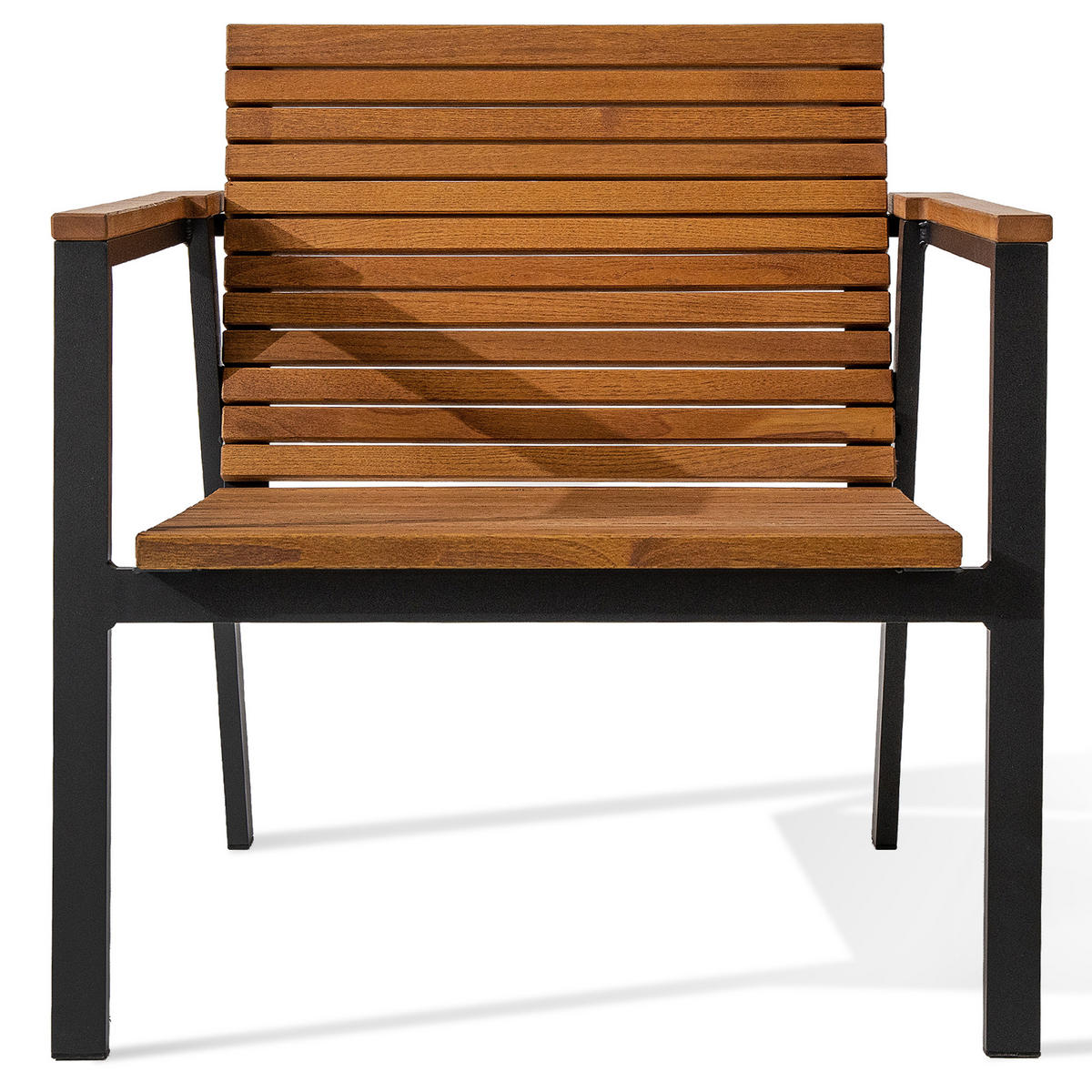 GARTENMÖBELSET ARIATO 5-tlg - Anthrazit/Braun, Holz/Metall - KONSIMO®