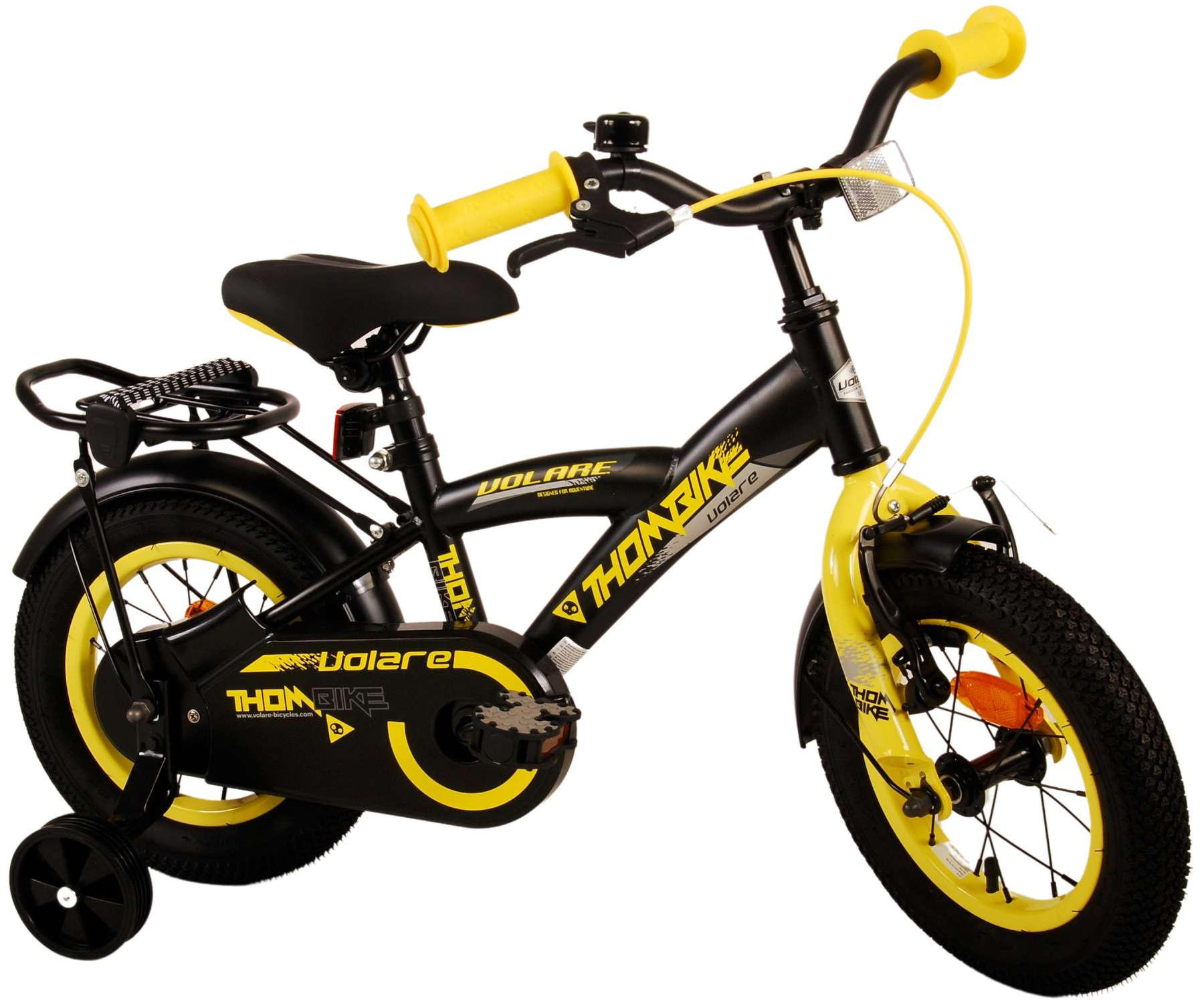 KINDERFAHRRAD Thornbike - Jungen - 12 Zoll - Rücktritt + Handbremse - Schwarz/Gelb - Gelb/Schwarz, Metall (45cm) - TPFSports
