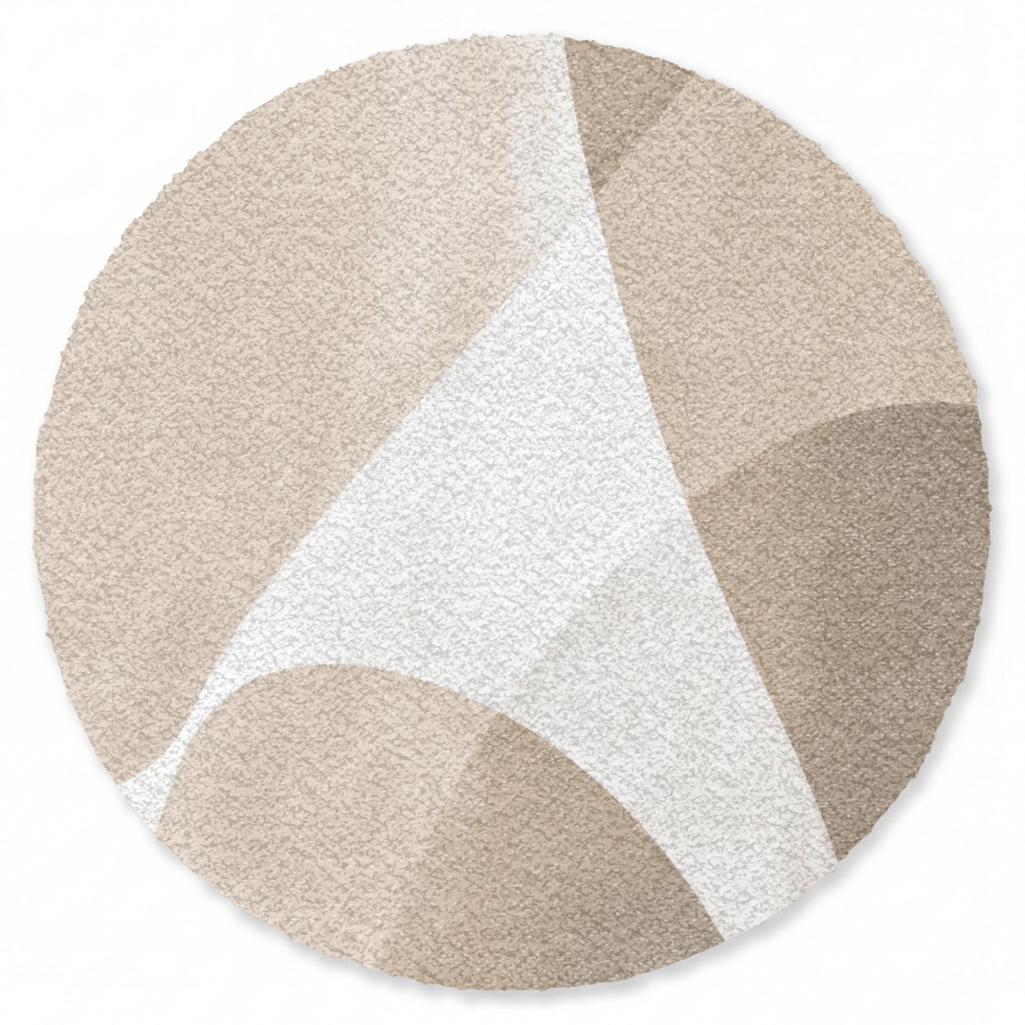 FUSSMATTE Glatte Oberflächen - Harmonisch - Wellenförmig Schmutzfangmatte 90x90 cm - Beige, Kunststoff/Textil (90/0.4cm) - MuchoWow