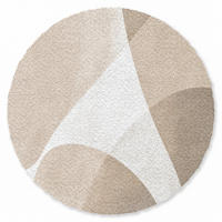 ROHOŽKA Hladké povrchy - Harmonické - Vlnité 90x90 cm - béžová, textil/umělá hmota (90/0.4cm) - MuchoWow