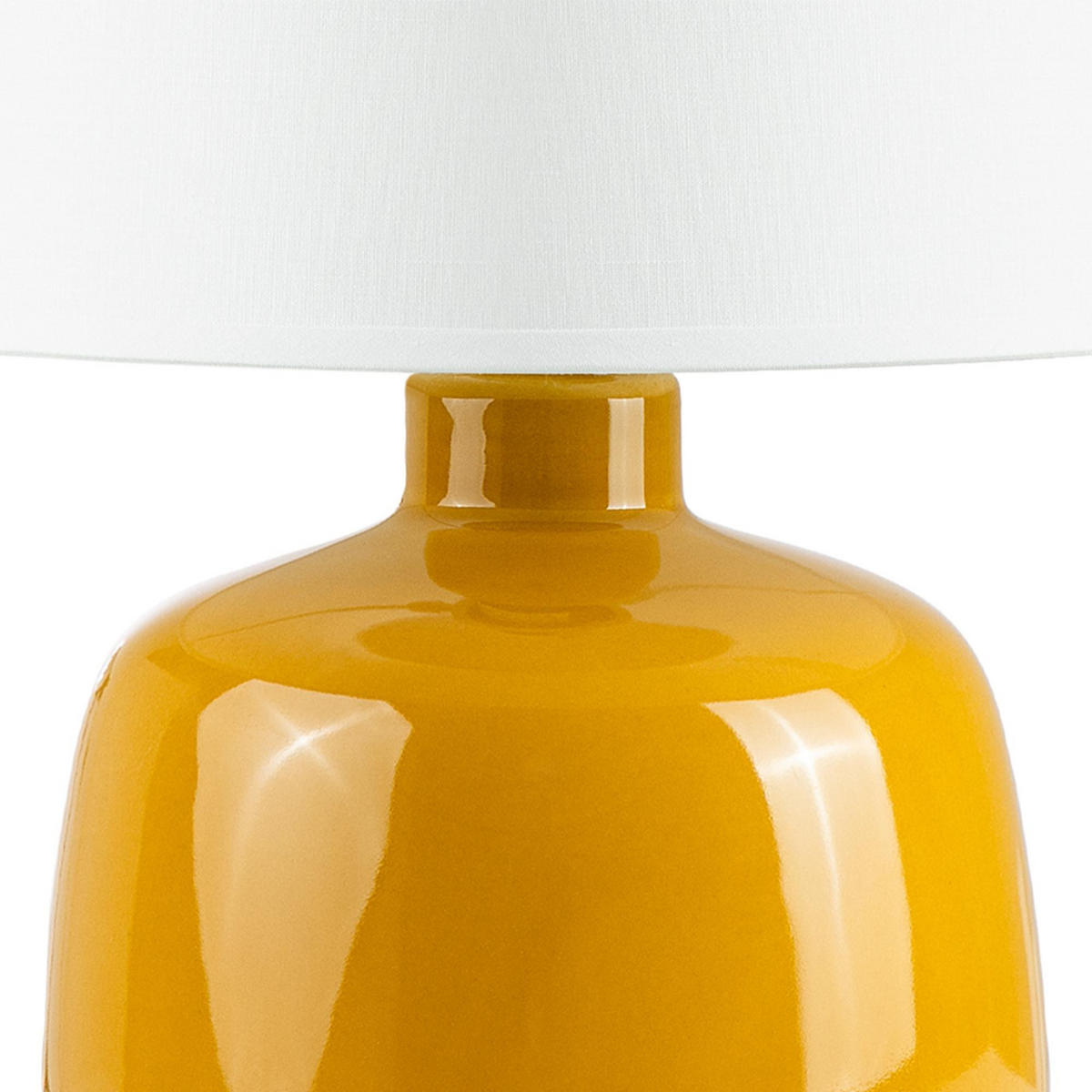 TISCHLAMPE STIVUS 2-er Set, Gelb - Gelb, Textil/Metall (22/22/32cm) - KONSIMO®