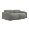 3-SITZER SOFA Bouclé Stoff Beige - Greige/Beige, Holz/Textil (190/73/95cm) - Makamii