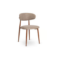 POLSTERSTUHL VITO 48/50/80 cm Nussbaum/Beige - Beige/Nussbaumfarben, Textil/Metall (48/80/50cm) - Lookway