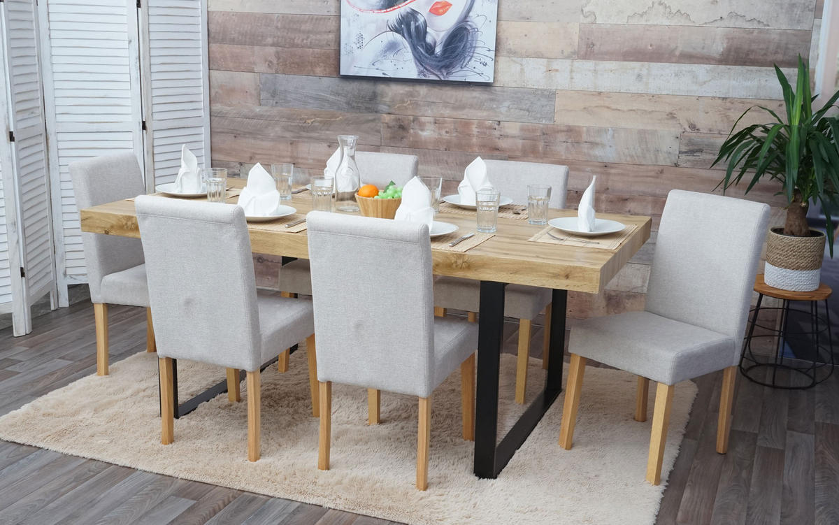 ESSZIMMERSTUHL Beige 6er-Set - Beige, Textil (43/90/48cm) - MCW