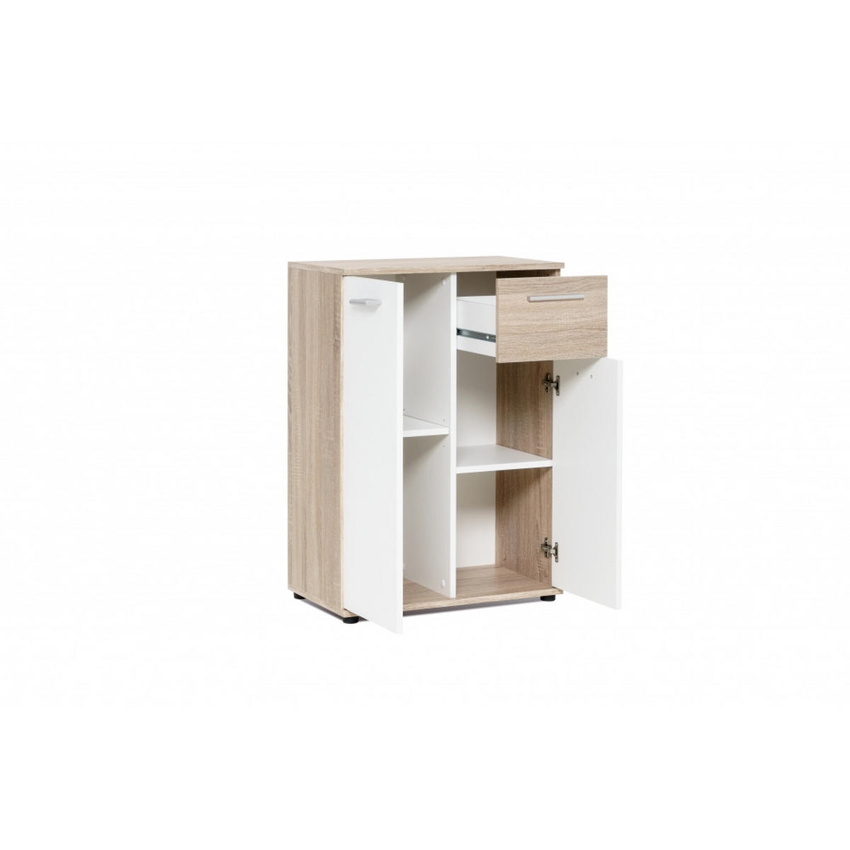 KOMMODE Jacky 60/85/35 cm Eiche Sonoma Sägerau - Sonoma Eiche, Holzwerkstoff (60/85/35cm) - Finori GmbH