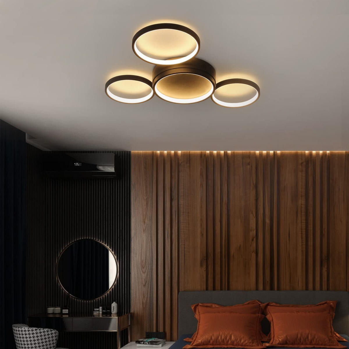 LED-DECKENLEUCHTE Carina 61.5/46.5/6 cm - Schwarz, Metall (61.5/46.5/6.3cm) - ZMH