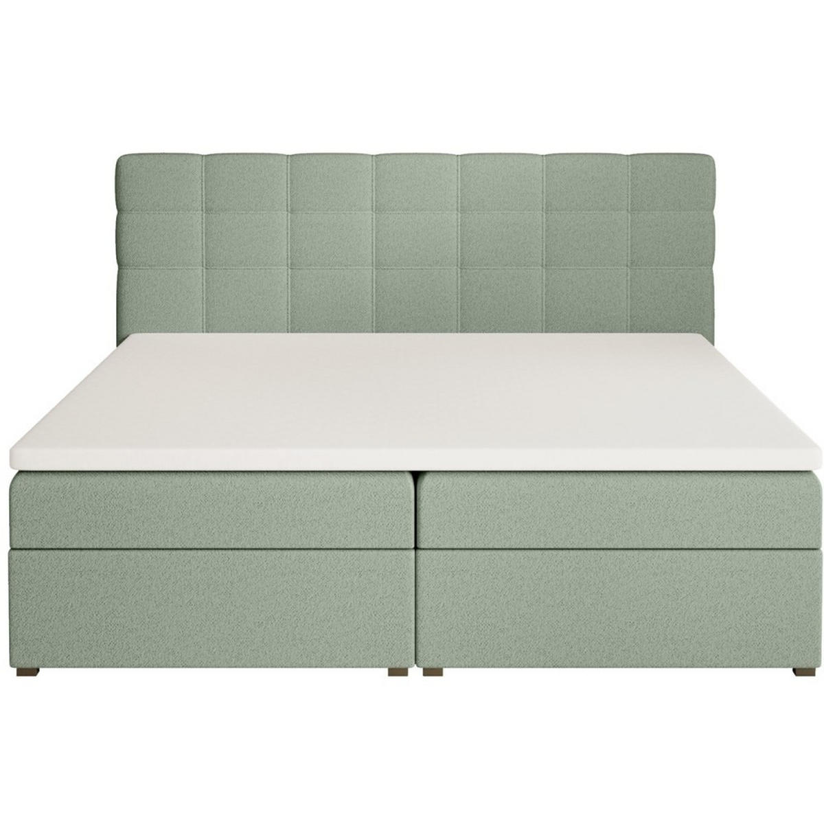 POLSTERBETT Topiq I 184/203/103 grün, Bouclé-Stoff - Grün, Holzwerkstoff (180/200cm) - Beautysofa