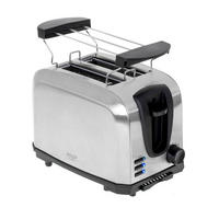 TOASTER AD3222 Silber mit Brötchenaufsatz - Silberfarben, Kunststoff/Metall (29/23/21cm) - Adler