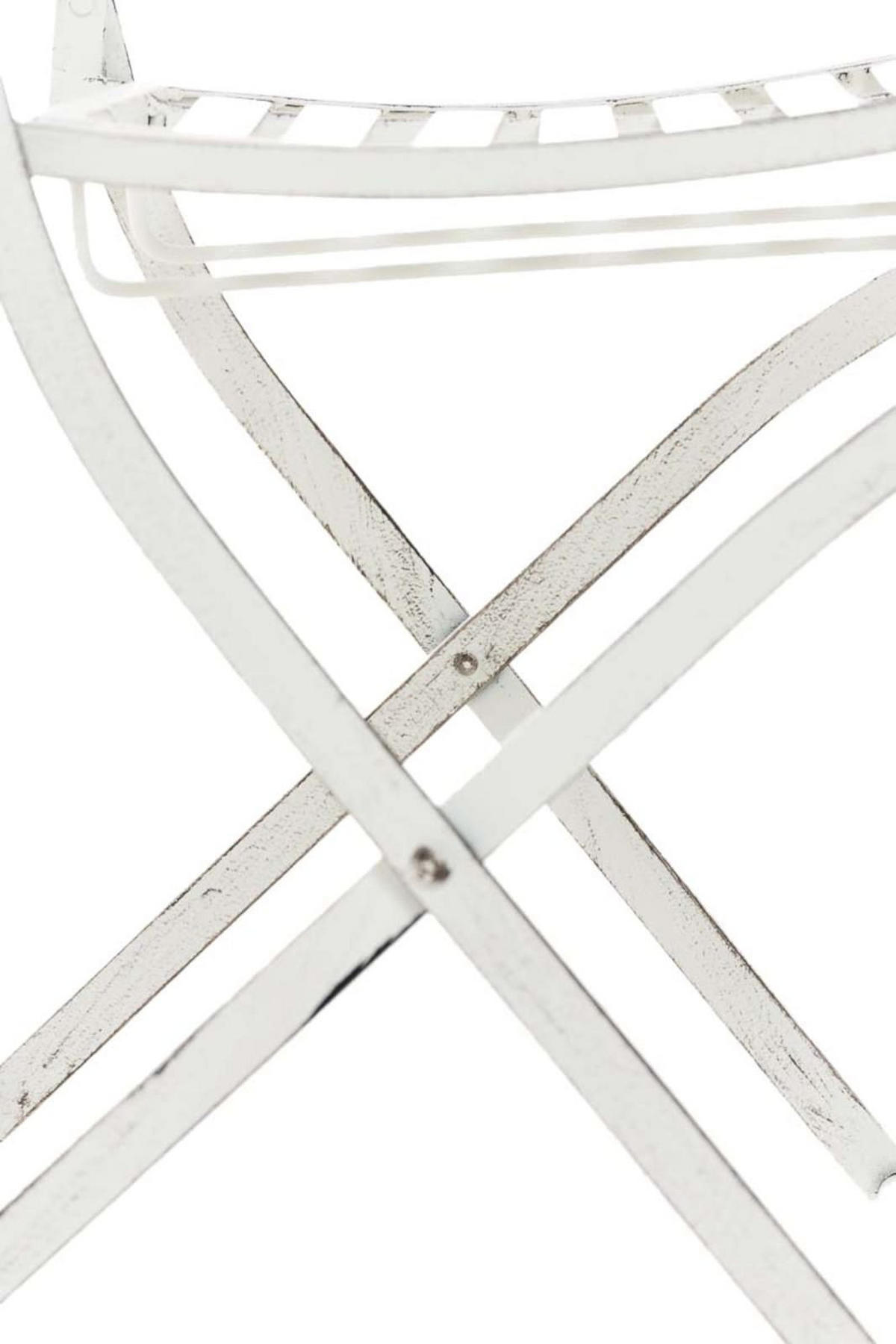 STÜHLE Sidan - 2er Set antik weiß - Weiß, Metall (42/91.5/49cm) - TPFGarden