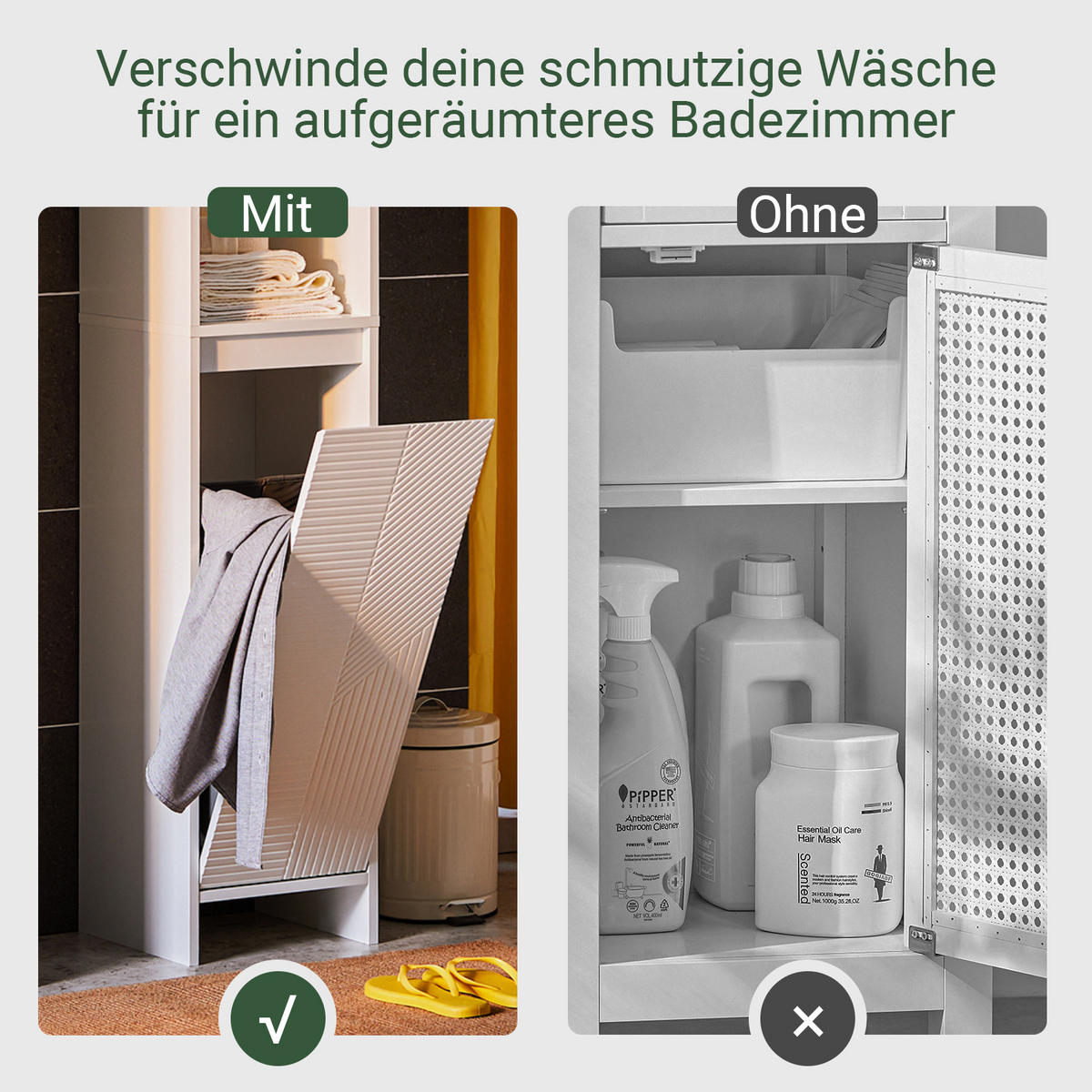 HOCHSCHRANK Weiß - Weiß, Holzwerkstoff (30/170/30cm) - SoBuy