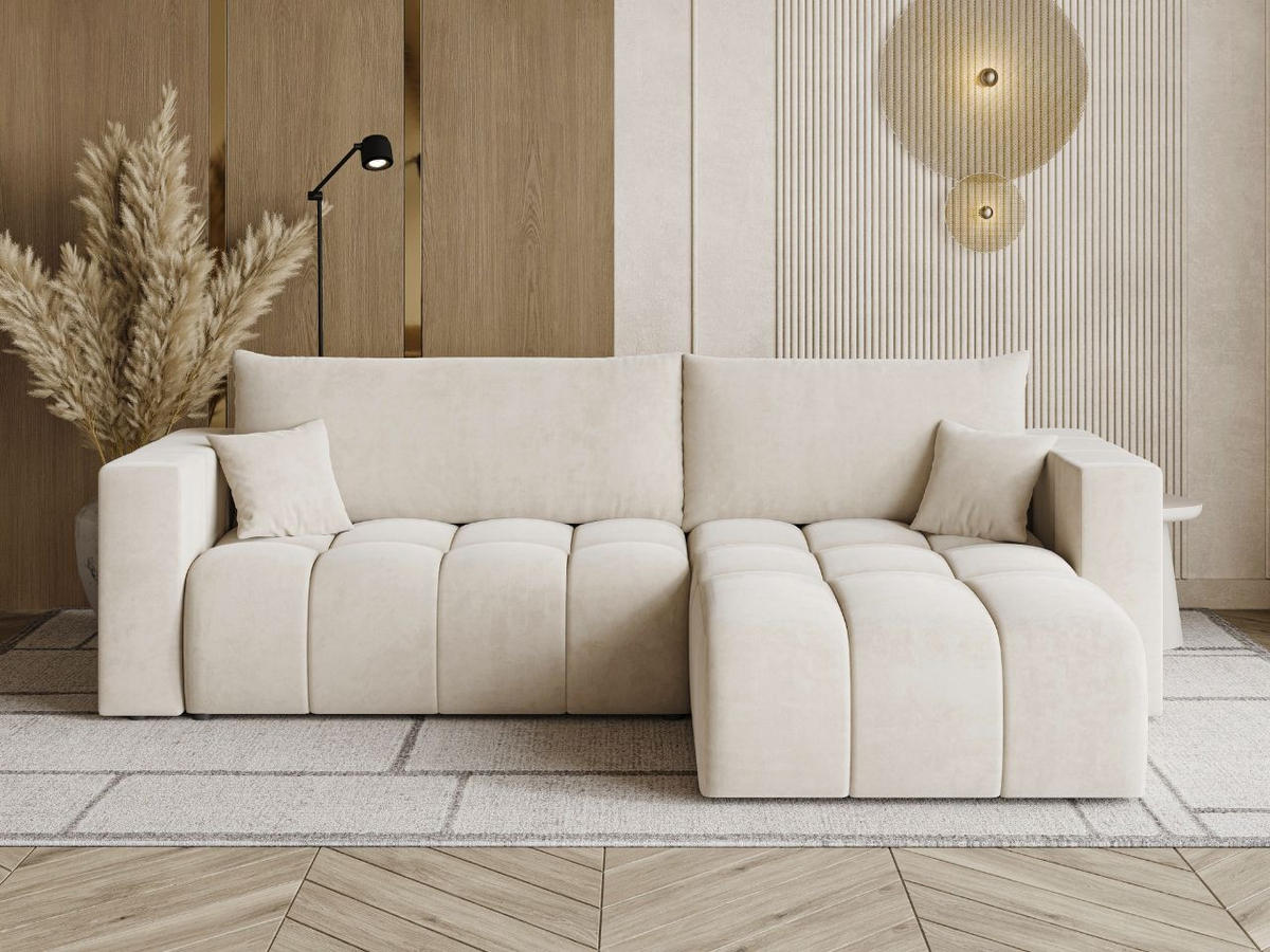 ECKSOFA Neva Beige - Beige, Holz/Textil (280/170cm) - Graingold