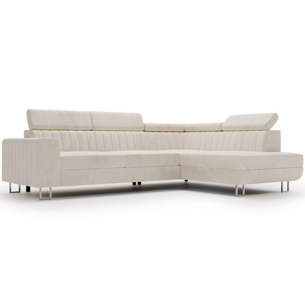 Thumbnail - Graingold Ecksofa, Beige, Textil, Kiefer, 4-Sitzer, L-Form,L-Form, 255x190 cm, Oeko-Tex®, Reach, Hergestellt in Europa, ...