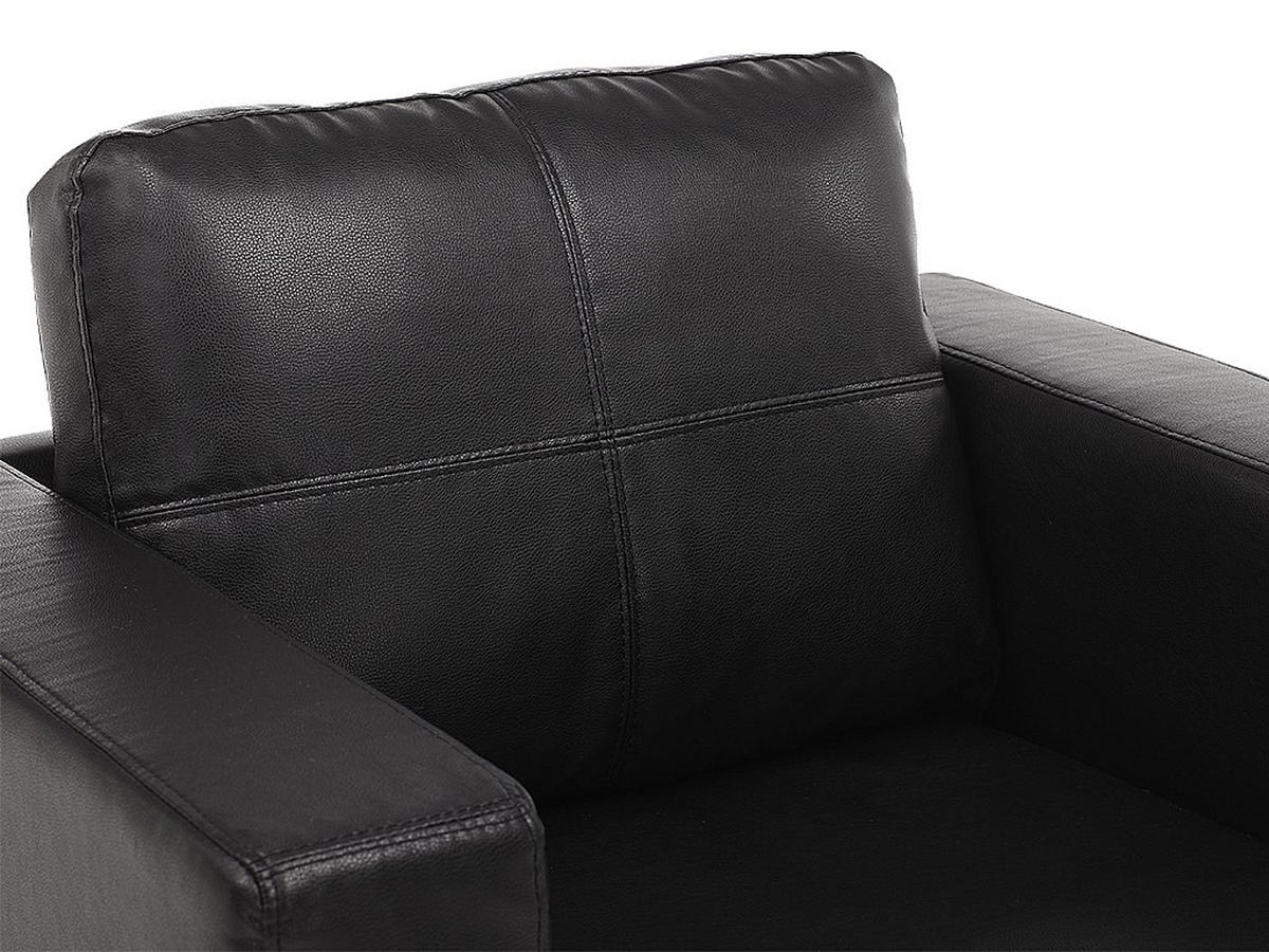 SESSEL mit gerader Rückenlehne - 1 -Sitzer - Kunstleder - schwarz - ACKLEY - Schwarz, Leder (86/77/75cm) - Vente-Unique