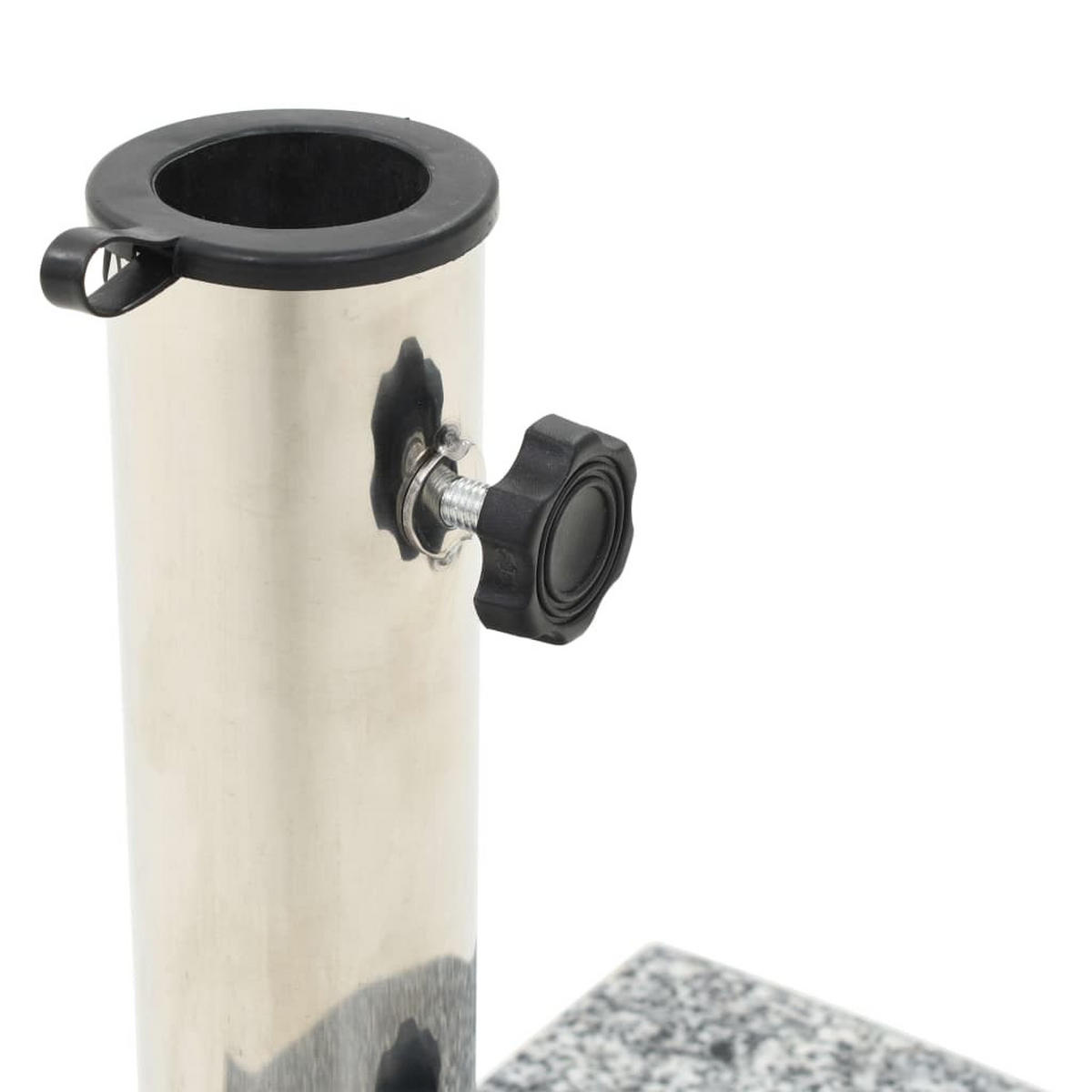 SONNENSCHIRMSTÄNDER Granit 10 Kg Gebogen Grau - Grau, Stein (28/40cm) - vidaXL