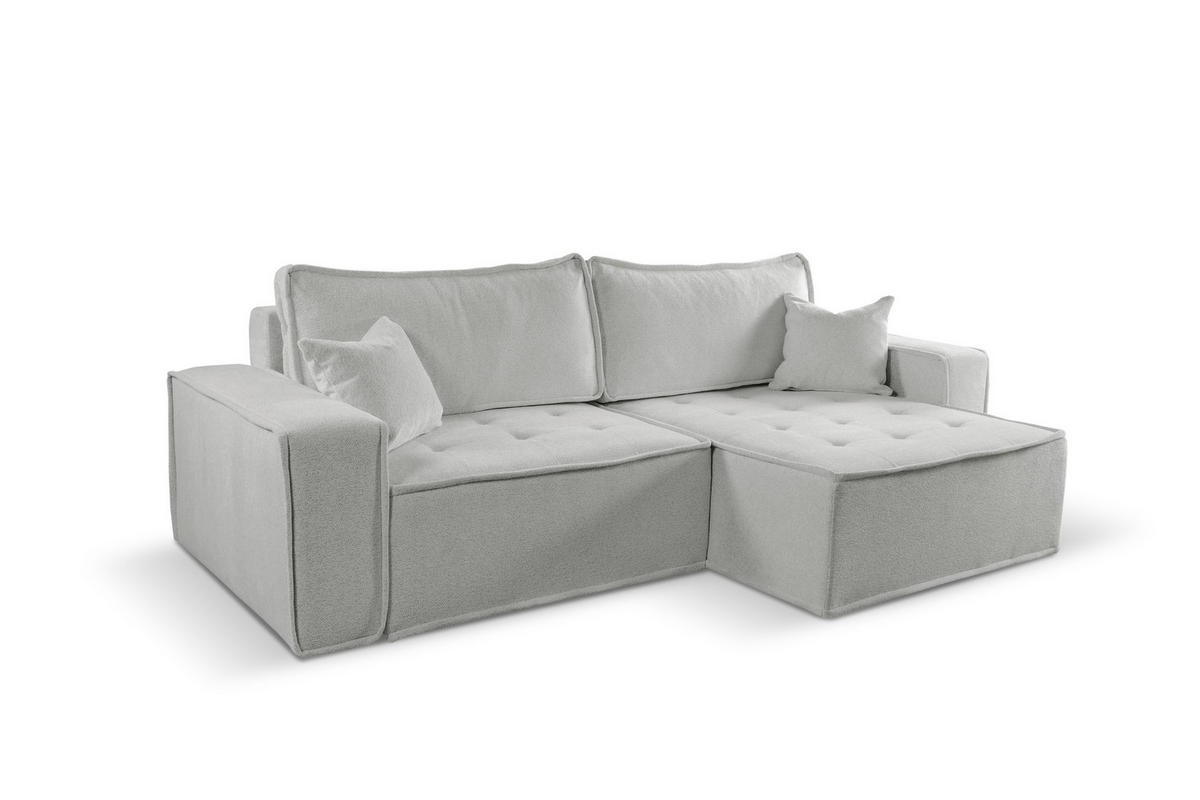 ECKSOFA Bohoo Mit Schlaffunktion Dunkelbeige Rechts - Cappuccino, Holz (248/140cm) - Kaiser Möbel